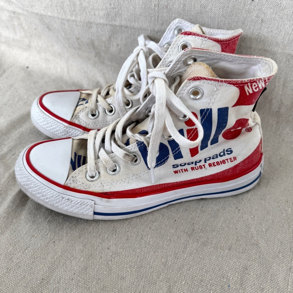 Converse Size 5 Andy Warhol Brillo Chuck Taylor All Star High Top Sneakers